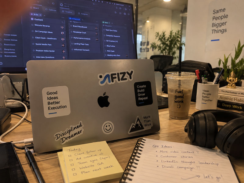MacBook with Infizy sticker