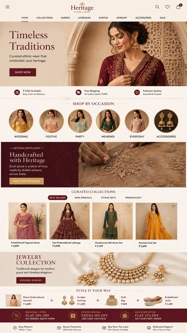 Elegant Ethnic Styles Store Design